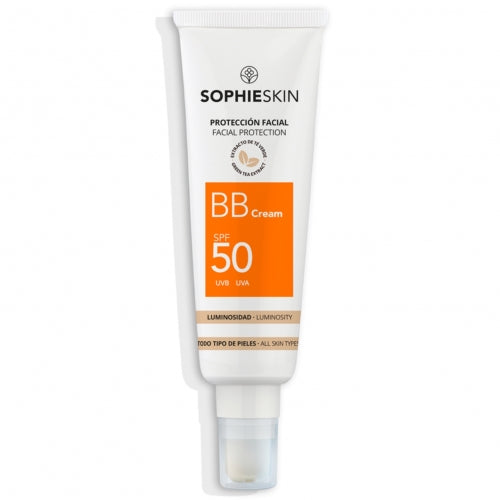 SOPHIESKIN SPALVĄ SUTEIKIANTIS APSAUGINIS BB VEIDO KREMAS NUO SAULĖS SPF50, 50 ML
